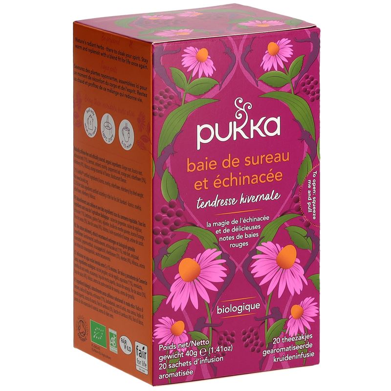 PUKKA Baie de Sureau&Échinacée Thé bio Btl 20 Stk