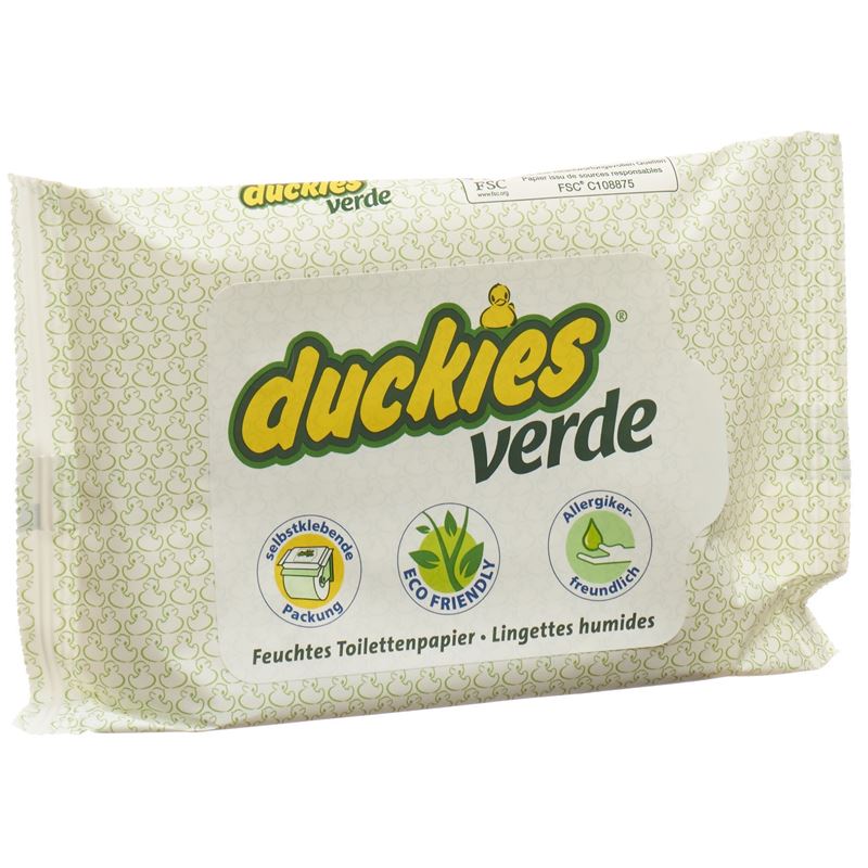DUCKIES Verde feuchtes WC-Papier 30 Stk