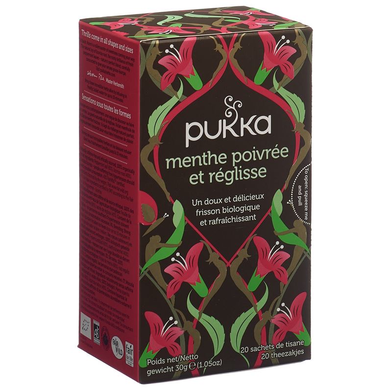 PUKKA Menthe poivrée Réglisse Thé bio Btl 20 Stk