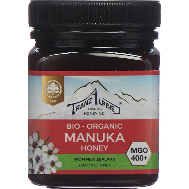 TRANZALPINE Manukahonig MGO 400+ Bio 250 g