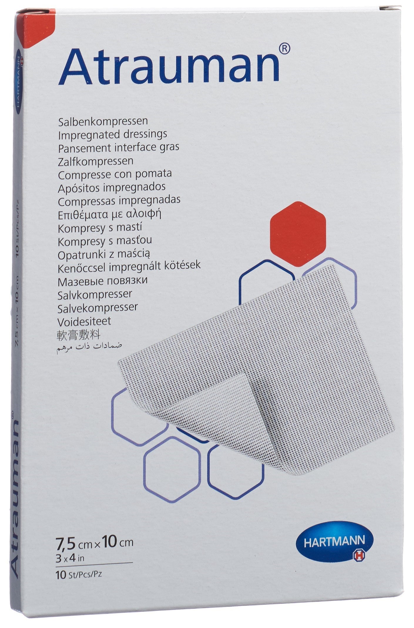 ATRAUMAN Salbenkompressen 7.5x10cm steril 10 Stk