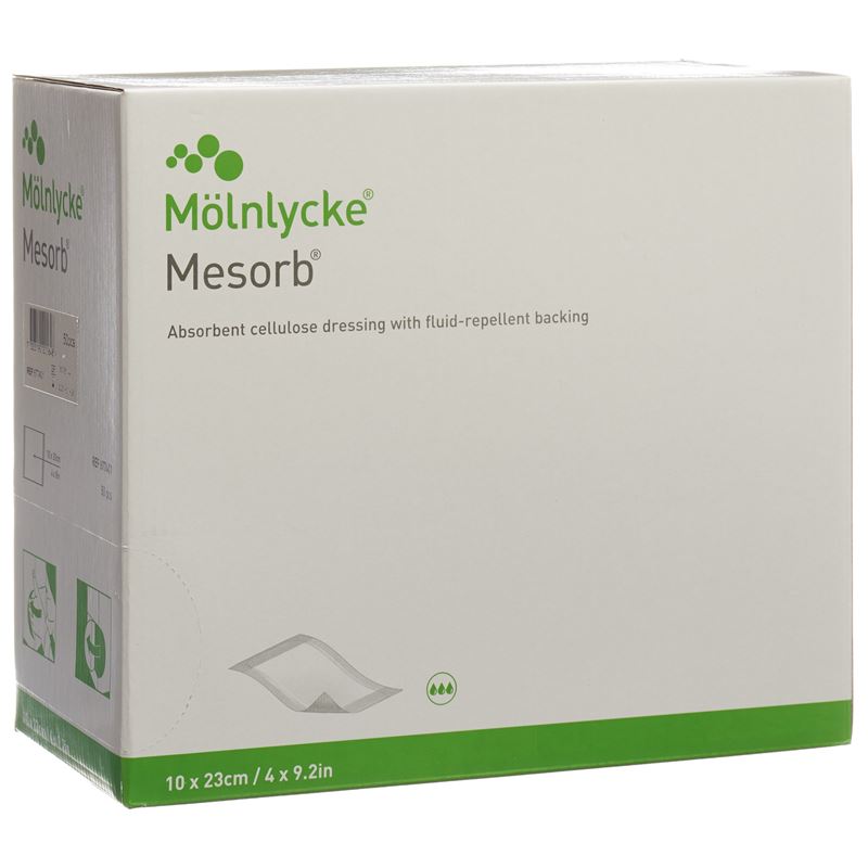 MESORB Absorbier Saugverband 10x23cm steril 50 Stk