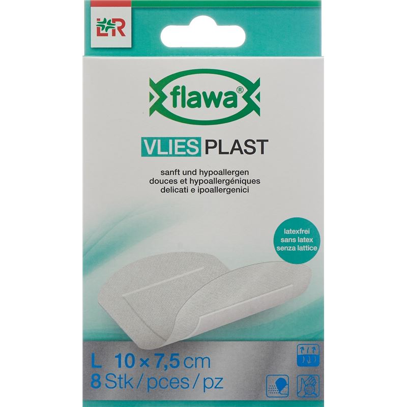 FLAWA Vlies Plast Pflasterstrips 7.5x10cm 8 Stk