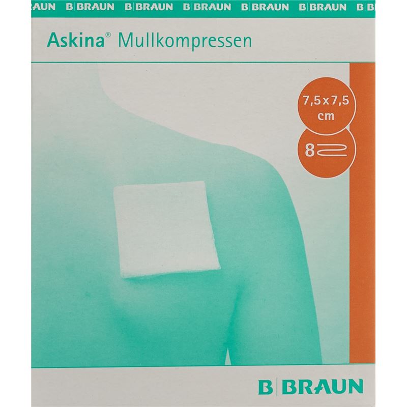 ASKINA Mullkompresse 7.5cmx7.5cm ster 25 x 2 Stk