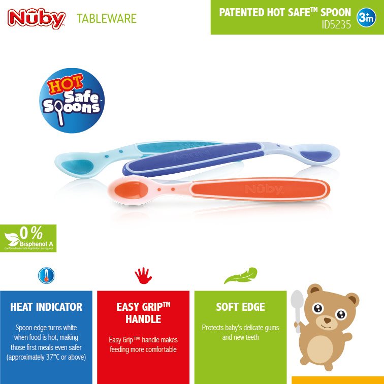 NUBY Breilöffel wärmesensitiv Soft Flex 3 Stk