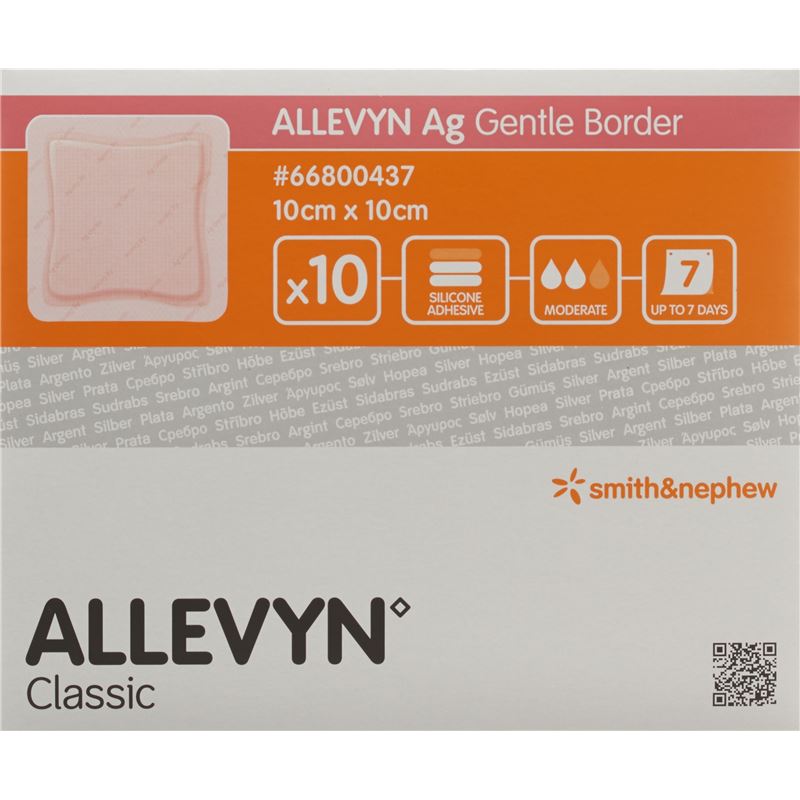 ALLEVYN AG GB Wundverband 10x10cm 10 Stk