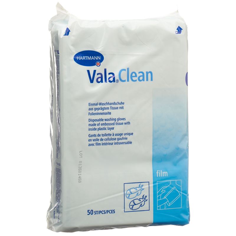VALACLEAN Film Einmal Waschhandschuh 50 Stk
