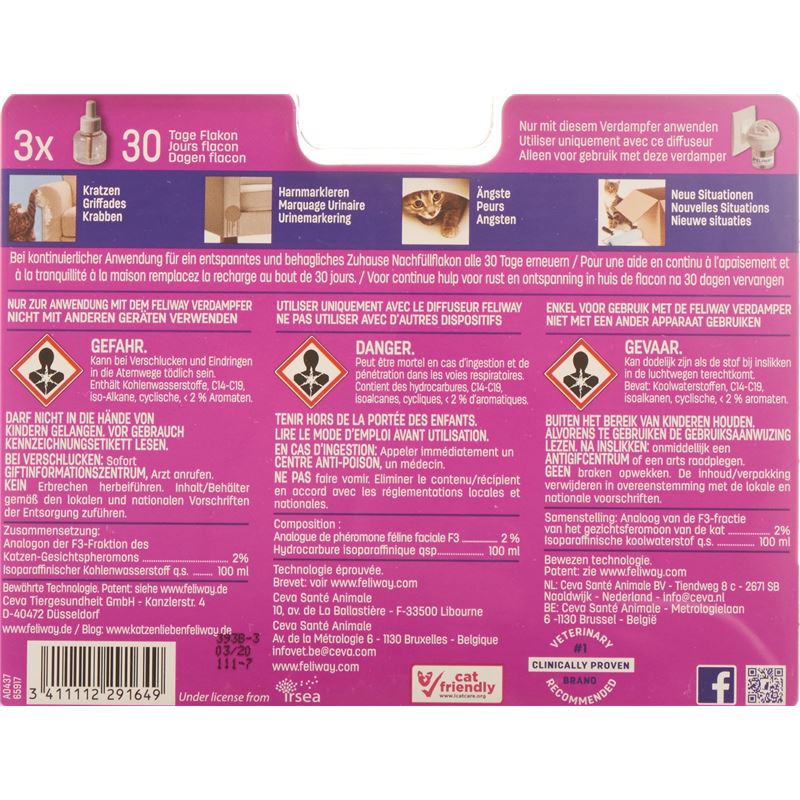FELIWAY Classic Nachfüllflasche Trio 3 x 48 ml