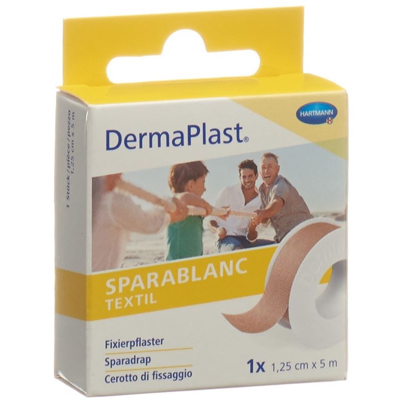 DERMAPLAST Sparablanc Textil 1.25cmx5m hautfarbe