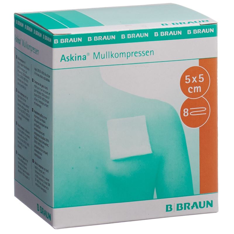 ASKINA Mullkompresse 5cmx5cm ster 25 x 2 Stk