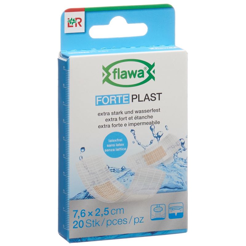 FLAWA Forte Plast 2.5x7.6cm transparent 20 Stk