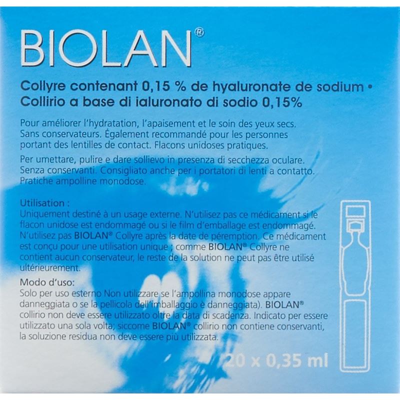 BIOLAN Gtt Opht 20 Monodos 0.35 ml