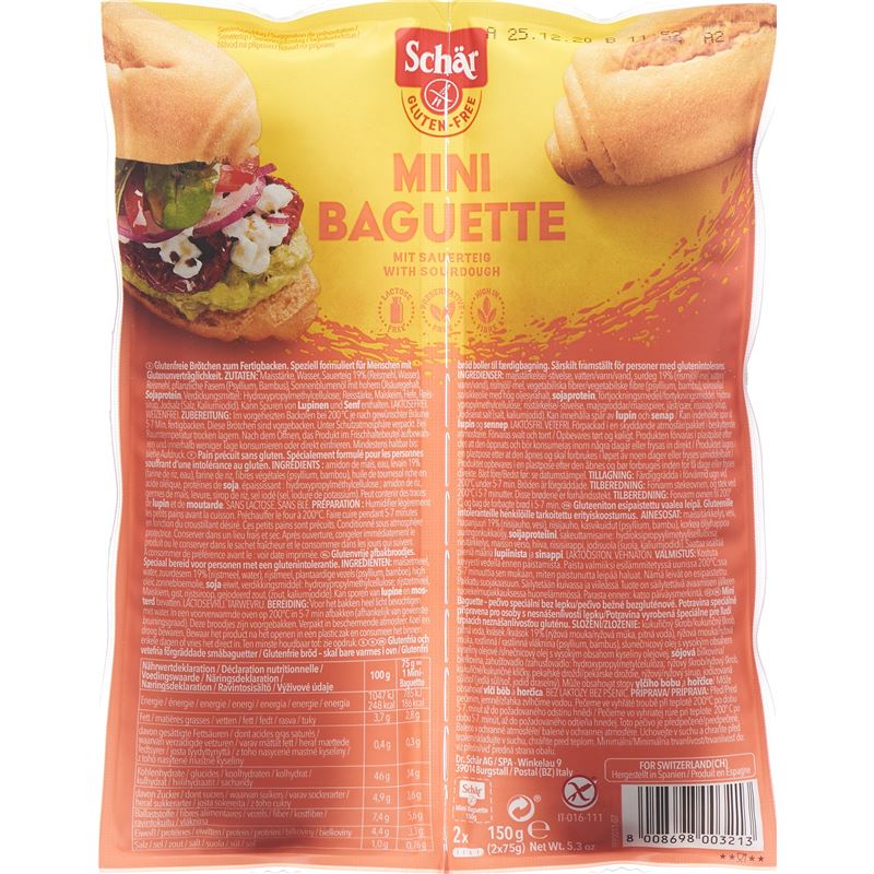 SCHÄR Mini-Baguette glutenfrei 2 x 75 g