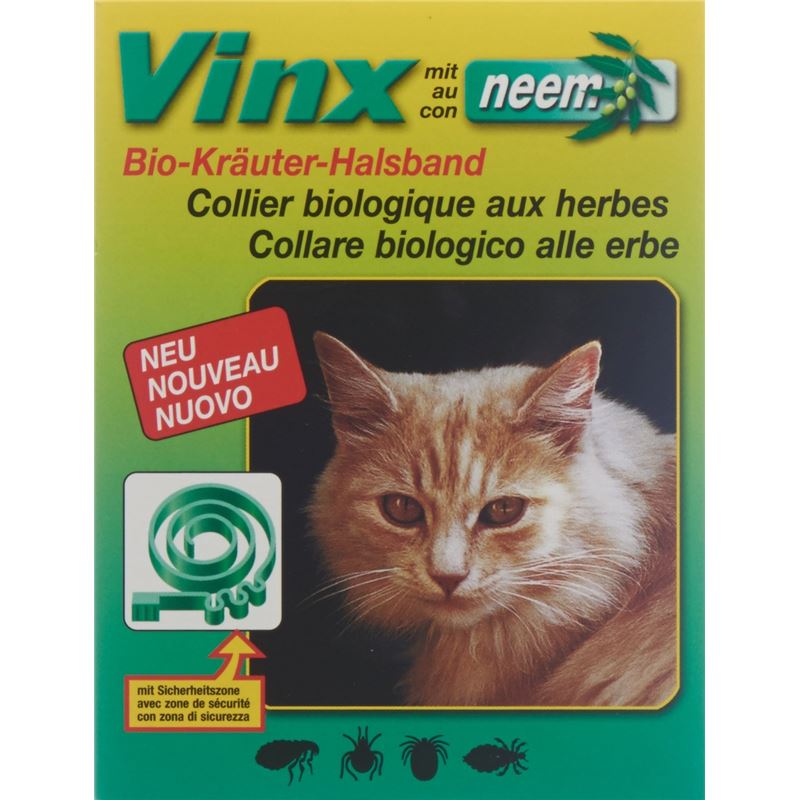VINX Neem Kräuter Halsband 35cm Katze grün