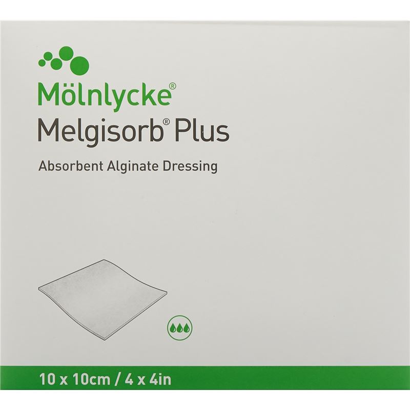 MELGISORB PLUS Alginat-Verband 10x10cm ster 10 Stk