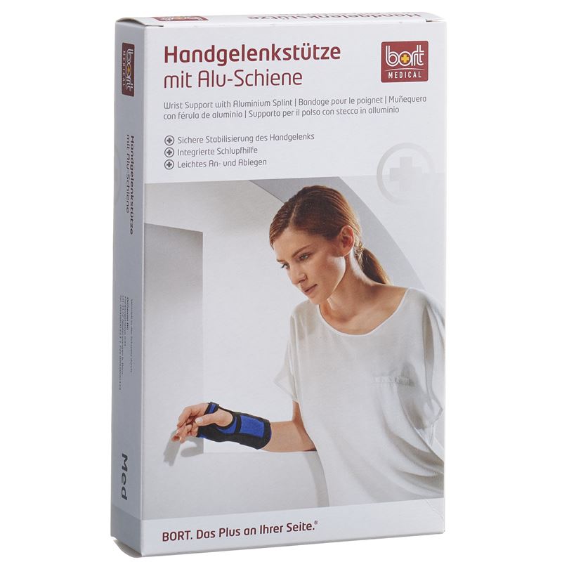 BORT Handgelenkstütze Schiene links M -19cm beige