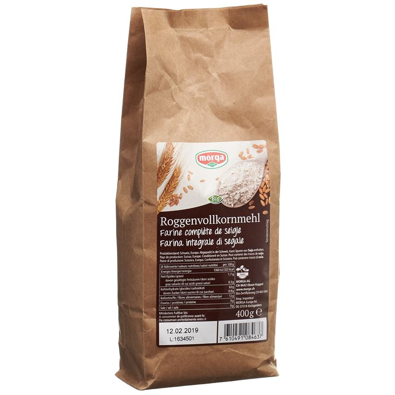 MORGA Roggenvollkornmehl Bio Btl 400 g