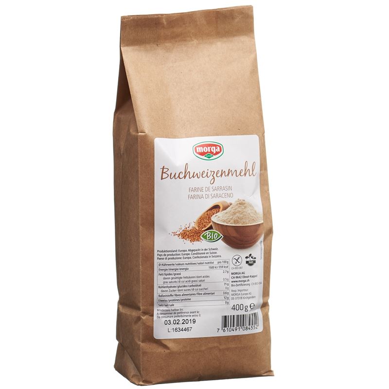 MORGA Buchweizenmehl Bio glutenfrei 400 g