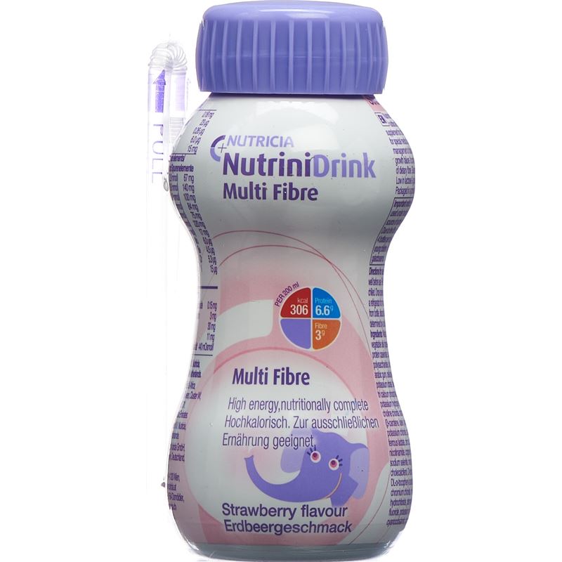 NUTRINI DRINK Multi Fibre Erdbeer 200 ml