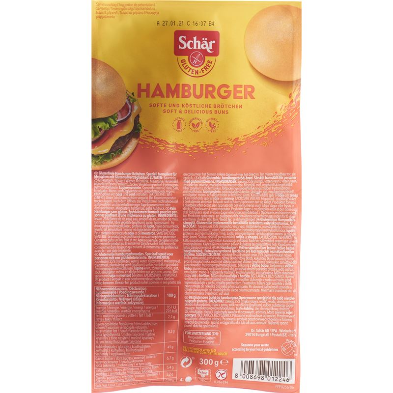SCHÄR Hamburger glutenfrei 4 x 75 g