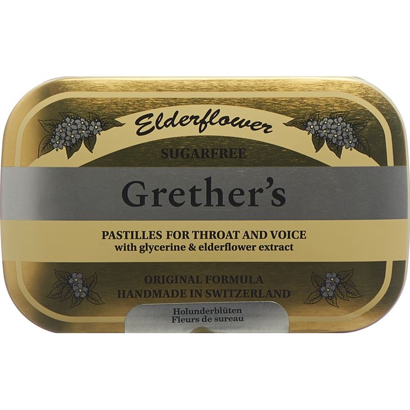 GRETHERS Elderflower Past ohne Zucker Ds 110 g