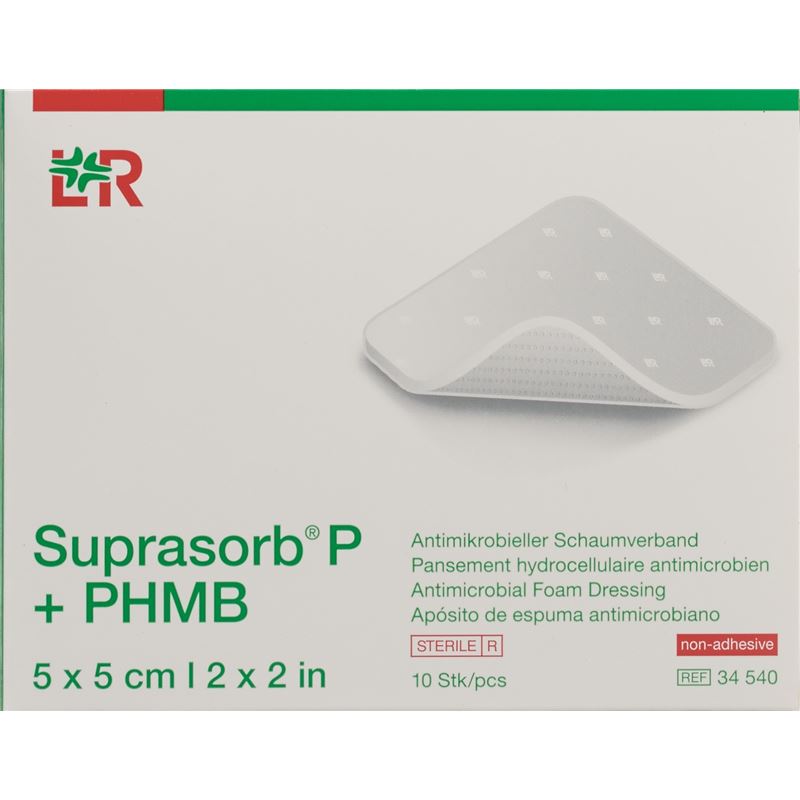 SUPRASORB P+PHMB Schaumverband 5x5cm 10 Stk