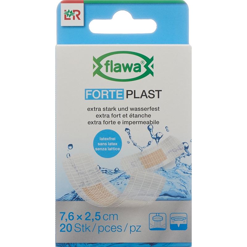 FLAWA Forte Plast 2.5x7.6cm transparent 20 Stk