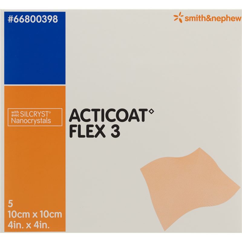 ACTICOAT FLEX 3 Wundverband 10x10cm 5 Stk
