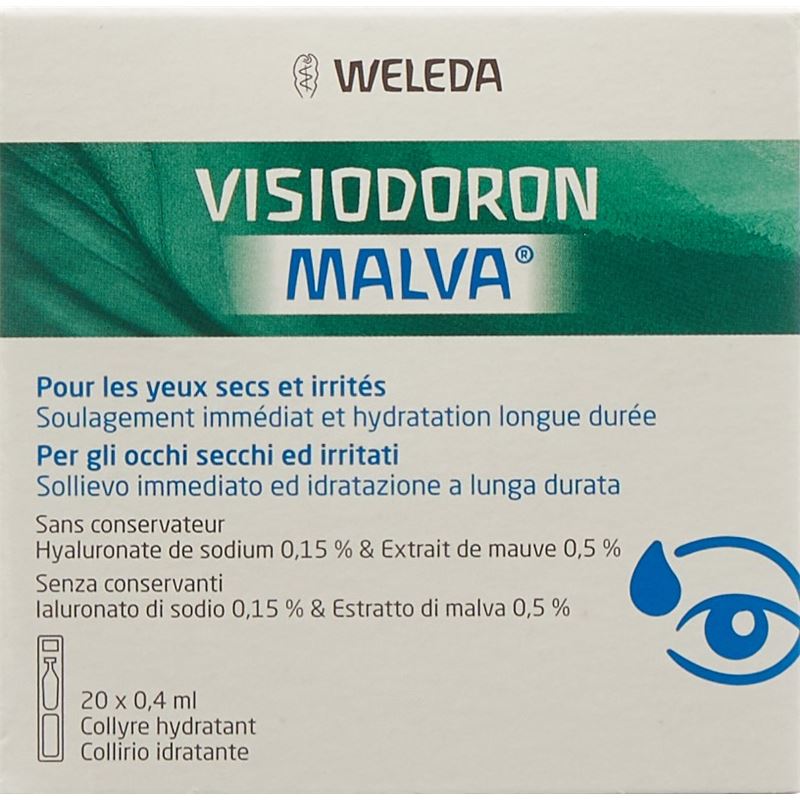 VISIODORON MALVA Gtt Opht 20 Monodos 0.4 ml