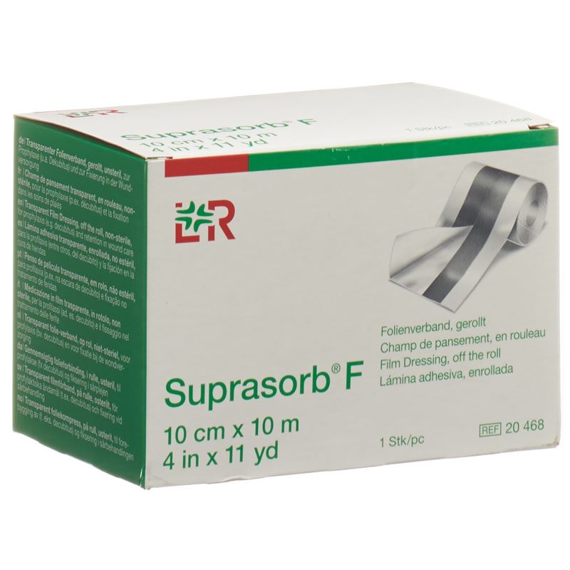 SUPRASORB F Folien Verband 10cmx10m unsteril Rolle