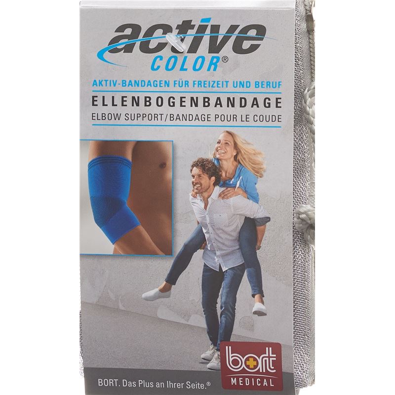 BORT ActiveColor Ellenbogenbandage M -28cm blau
