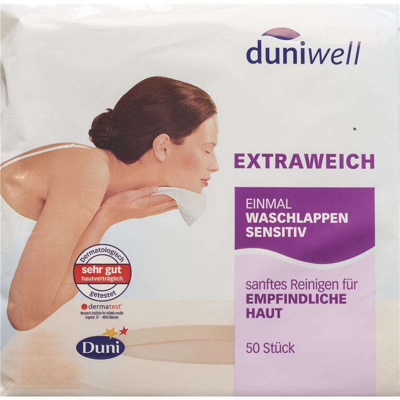 DUNIWELL Einmal Waschlappen sensitiv 50 Stk