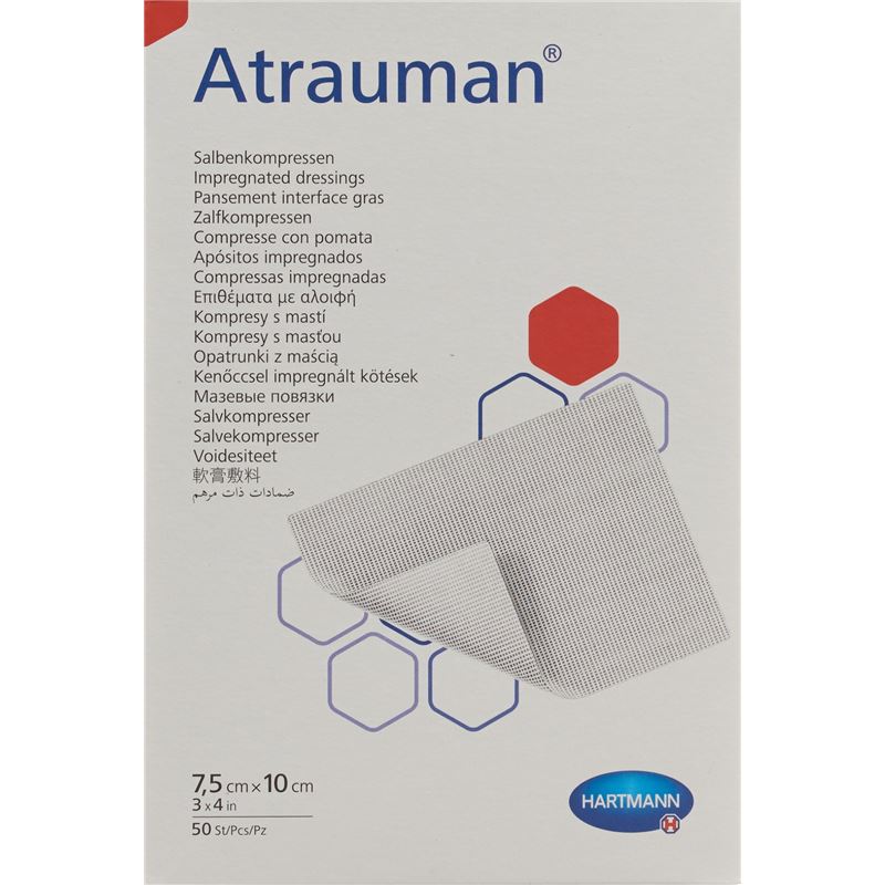 ATRAUMAN Salbenkompressen 7.5x10cm steril 50 Stk