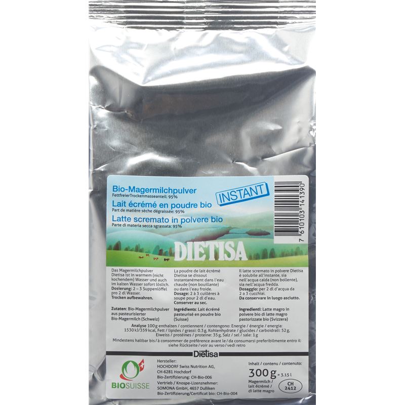 DIETISA Magermilchpulver instant Bio Btl 300 g