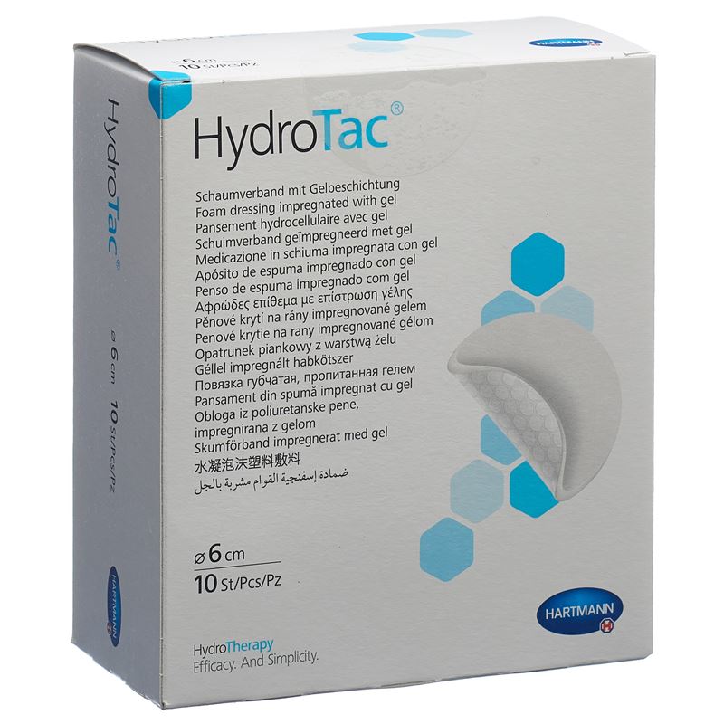 HYDROTAC Wundverband 6cm rund steril 10 Stk
