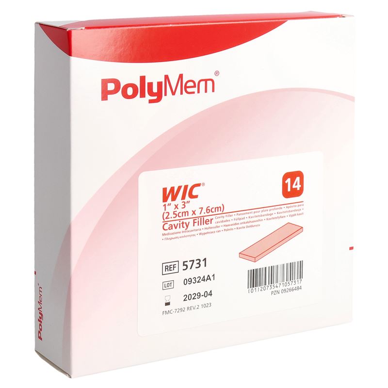 POLYMEM WIC Wundfüller 2.5x7.6cm steril 14 Stk
