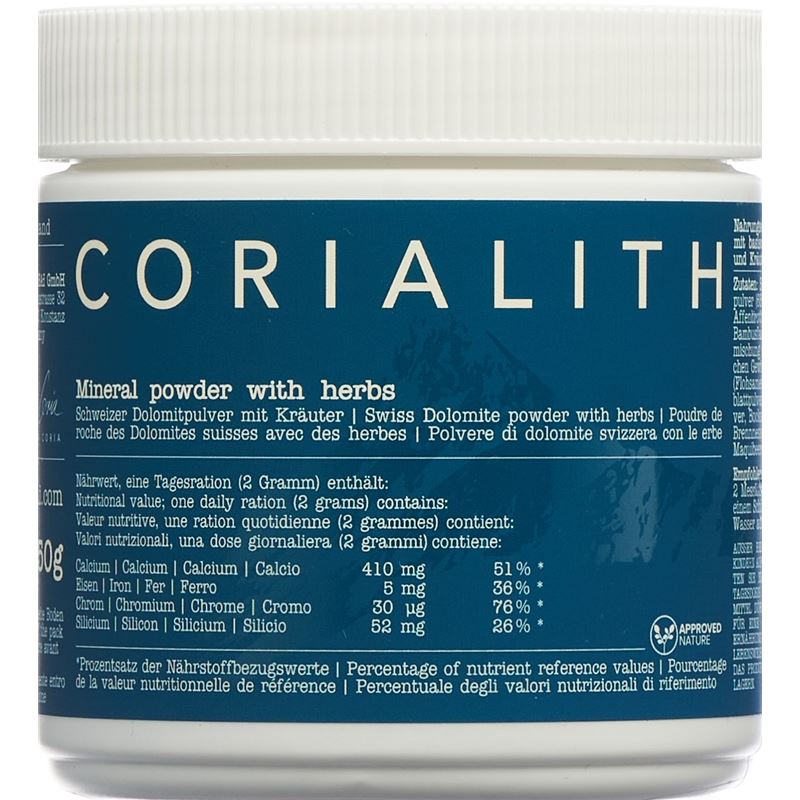 CORIALITH Schweizer Dolomitpulver Kräuter Ds 250 g