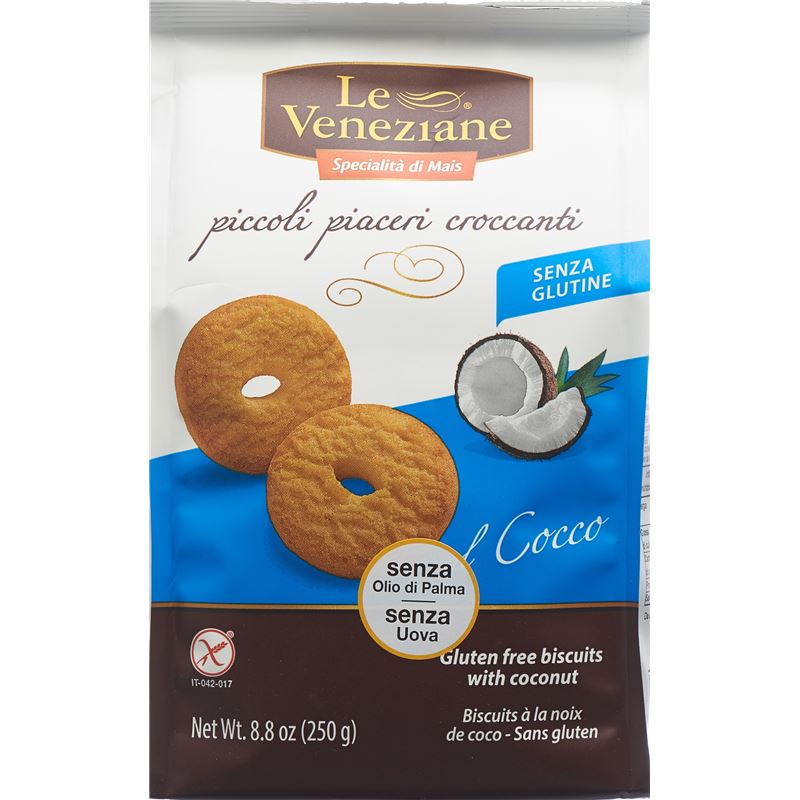 LE VENEZIANE Biscuits Kokosnuss glutenfrei 250 g