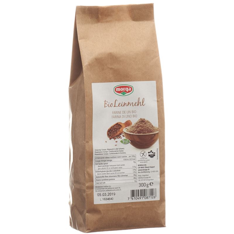 MORGA Leinmehl Bio glutenfrei Btl 300 g