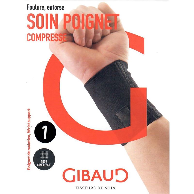 GIBAUD Handgelenkbandage anatom Gr2 15-17cm schwa