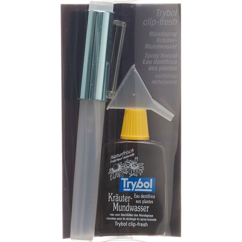 TRYBOL Mundspr clip-fresh blau 8ml +Mundwass 20ml