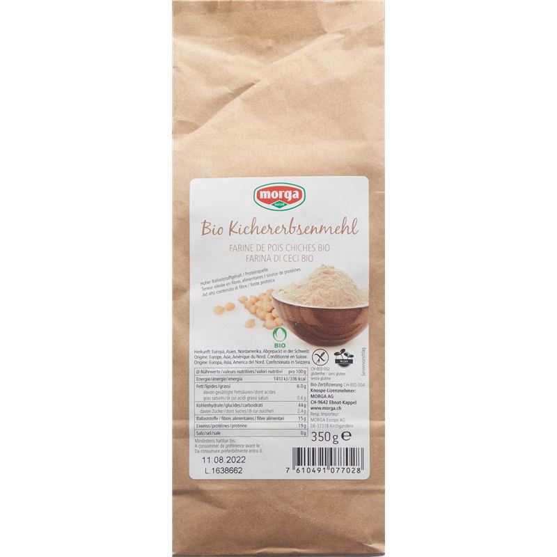 MORGA Kichererbsenmehl glutenfrei Bio Knospe 350 g