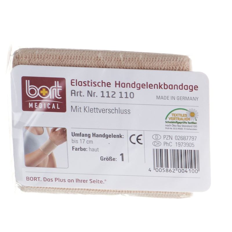 BORT Handgelenkbandage Velcro 8cm Gr1 -17cm beige