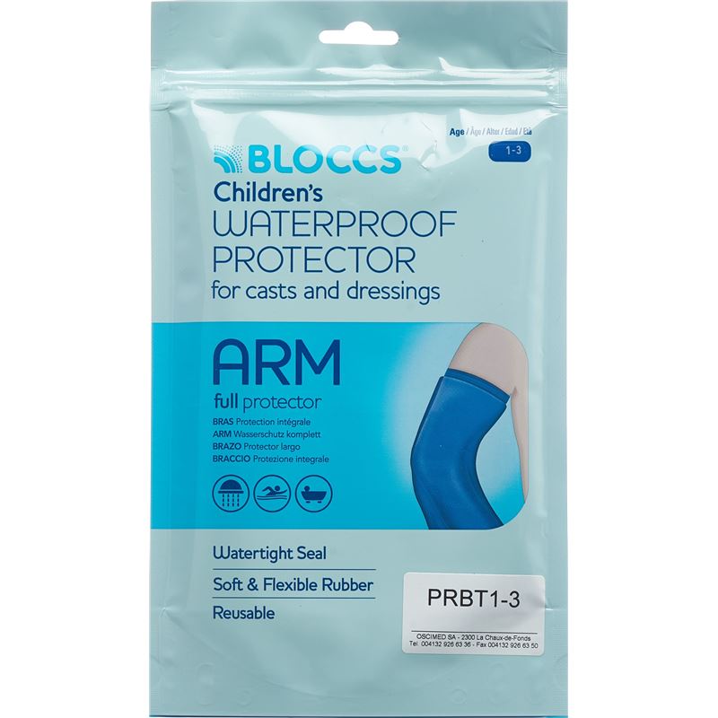 BLOCCS Bad Dusch Wasserschutz Arm 17-28/43cm Kind