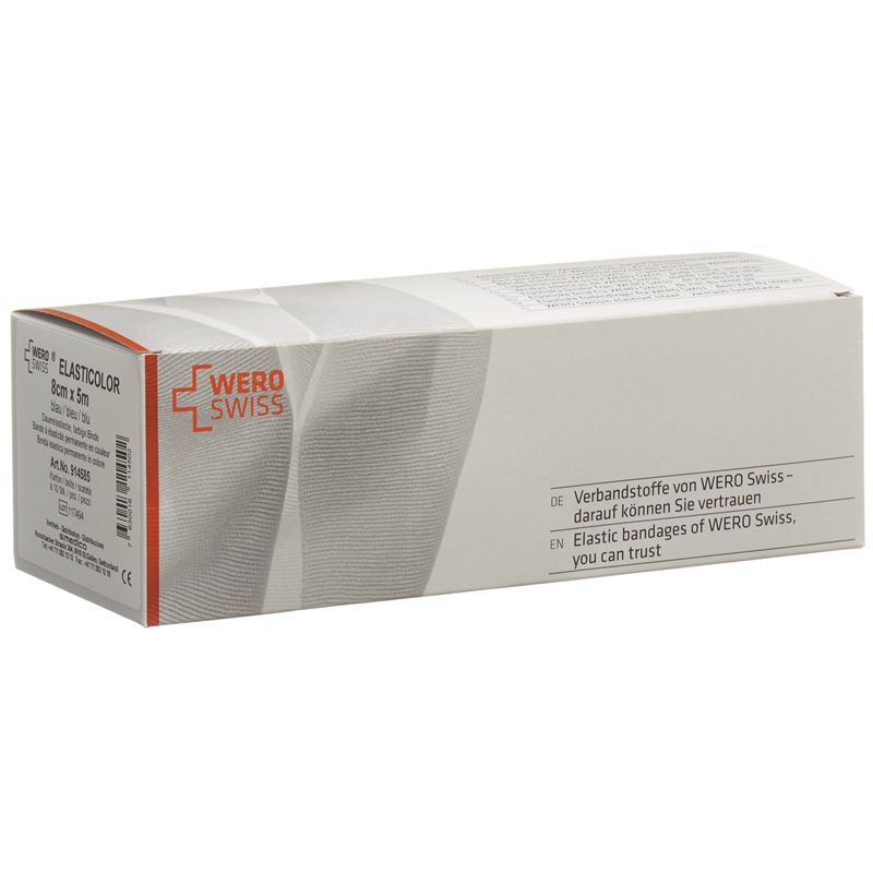 WERO SWISS Elasticolor El Bind 5mx8cm blau 10 Stk