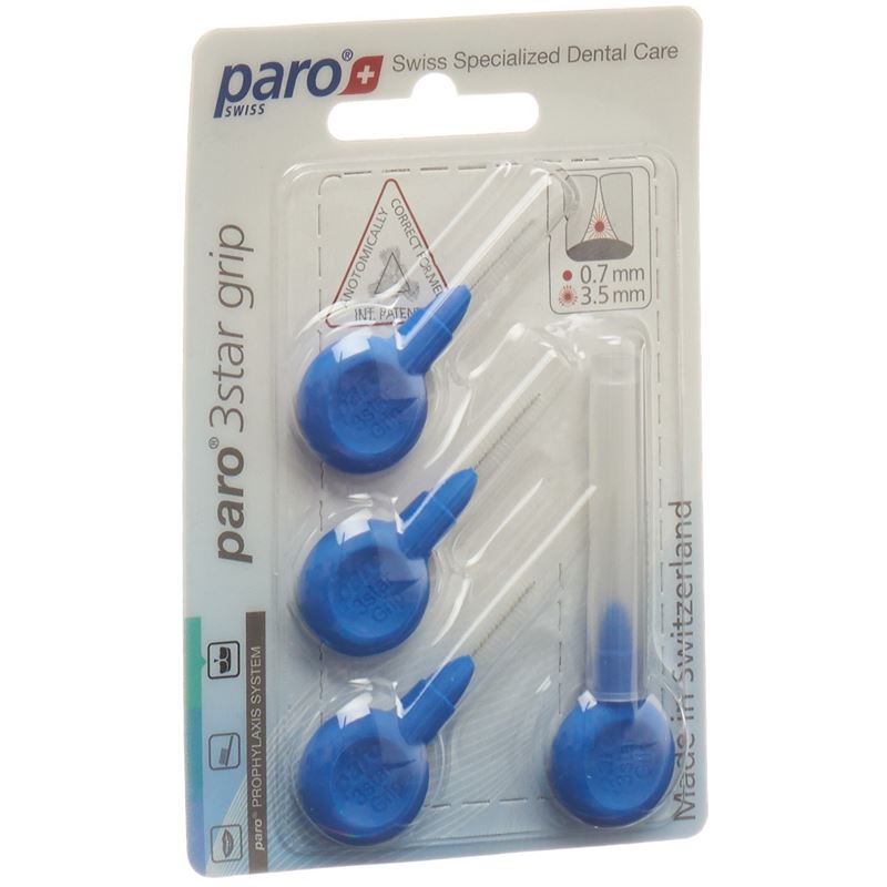 PARO 3STAR-GRIP 3.5mm x-fein blau zylin 4 Stk