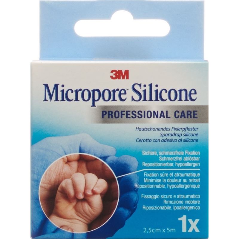 3M MICROPORE Silicone Heftpflaster 2.5cmx5m