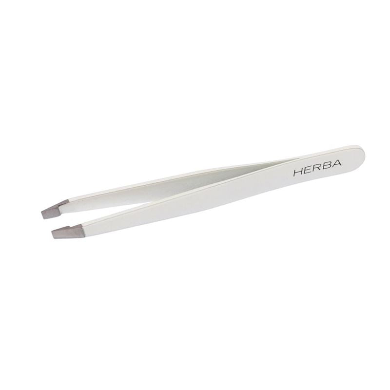 HERBA Pinzette schräg Inox weiss