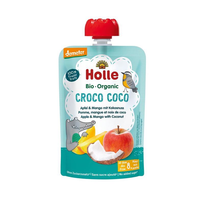 HOLLE Croco Coco Pouchy Apfel Mango Kokosnu 100 g