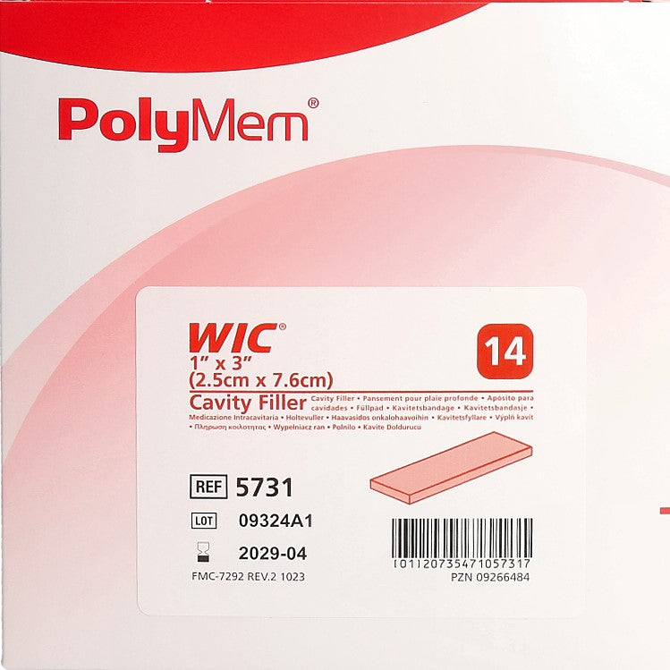 POLYMEM WIC Wundfüller 2.5x7.6cm steril 14 Stk